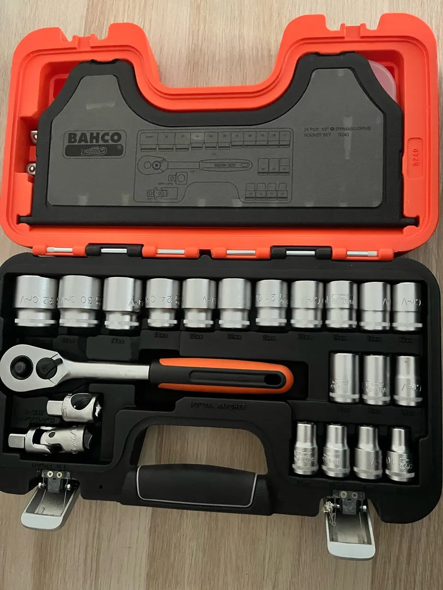 Bahco 24 pcs 1/2 dynamic drive socket set S 240 - Image 1