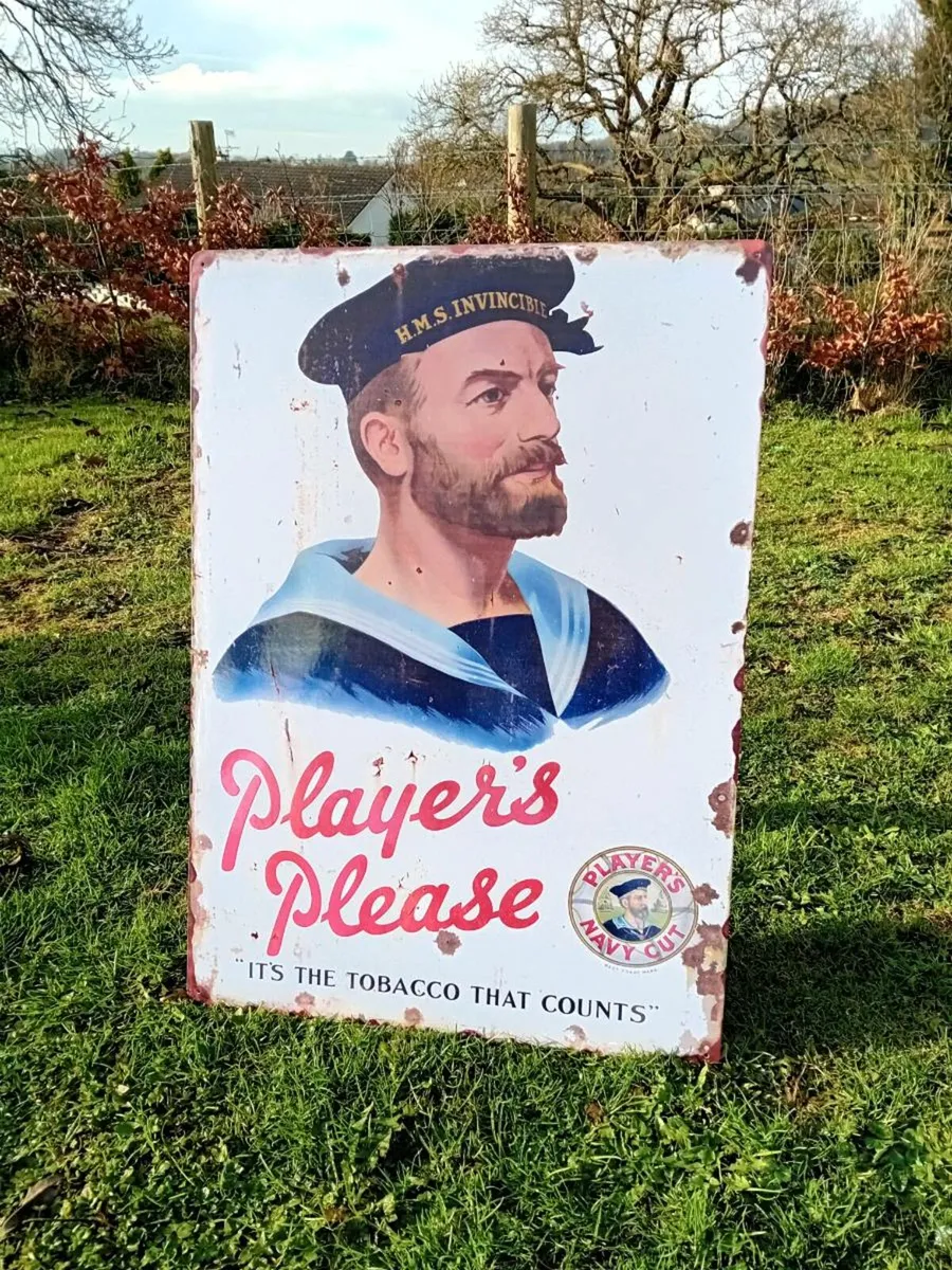 Large Players Tin Sign - Image 1