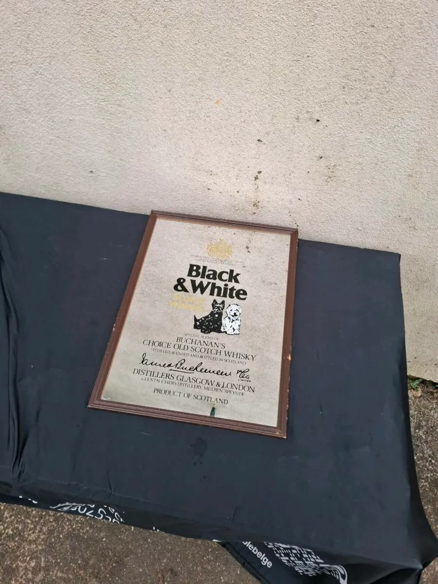 Black and white whiskey mirror postage possible