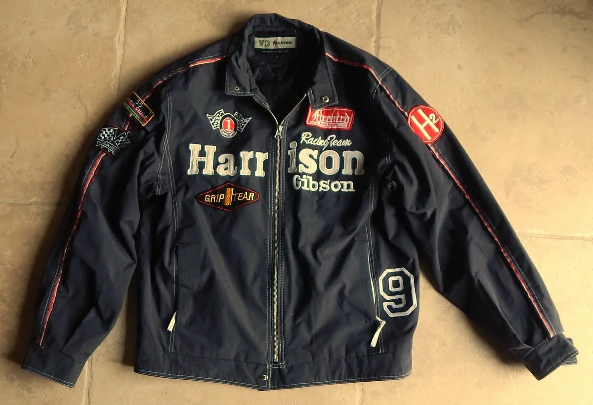 Vintage Harrison Gibson Black Racing Jacket 9 - Image 1