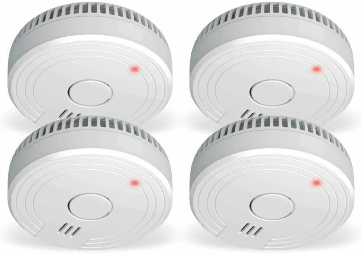 4 Pack smoke detector complies European standard - Image 1