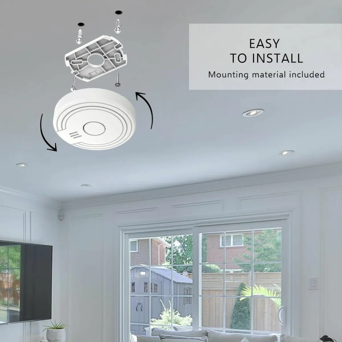 4 Pack smoke detector complies European standard - Image 3