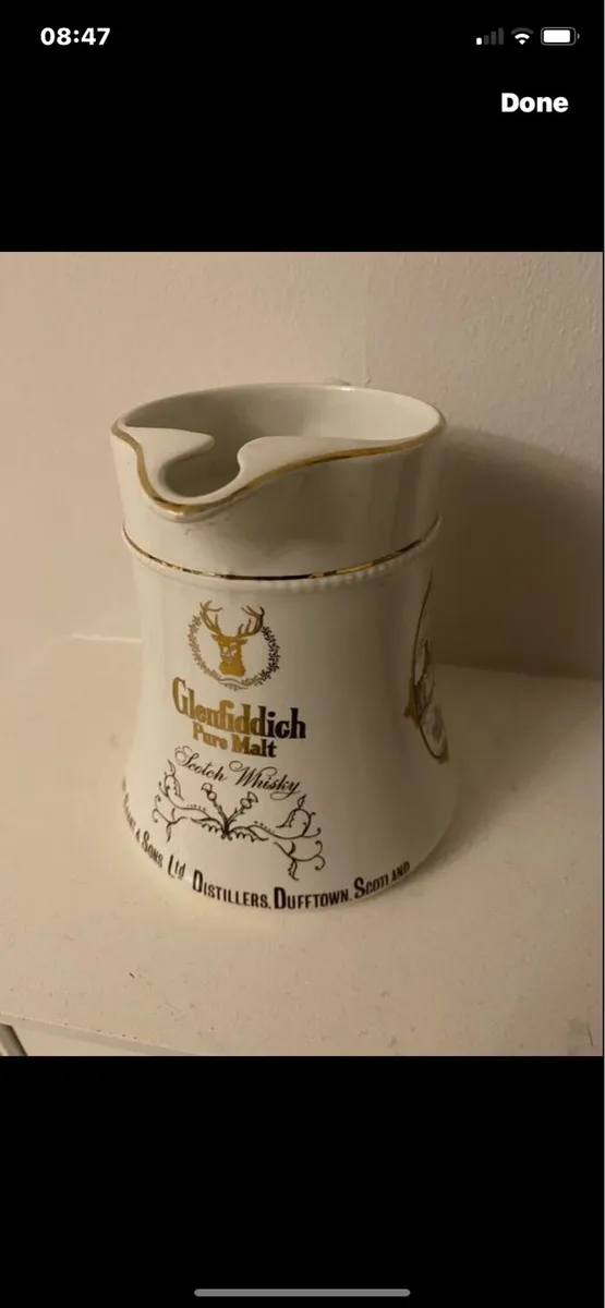 Rare Glenfiddich Ceramic Water Jug - Image 1