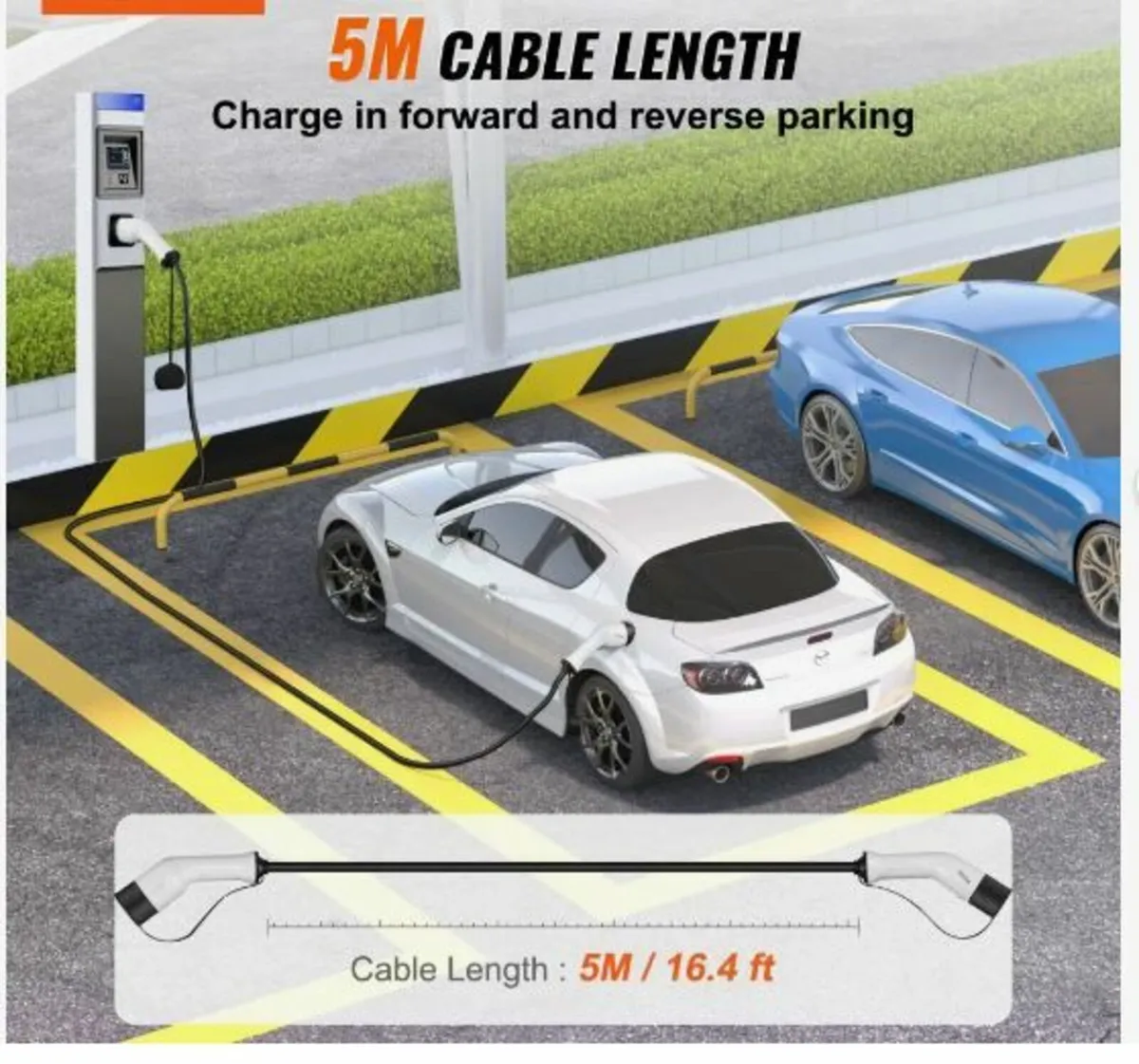 Type 2 to Type 2 EV Charging Cable, 32Amp - Image 2