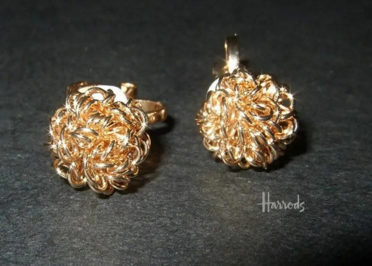 Vintage Harrods Clip-On Earrings - Image 3