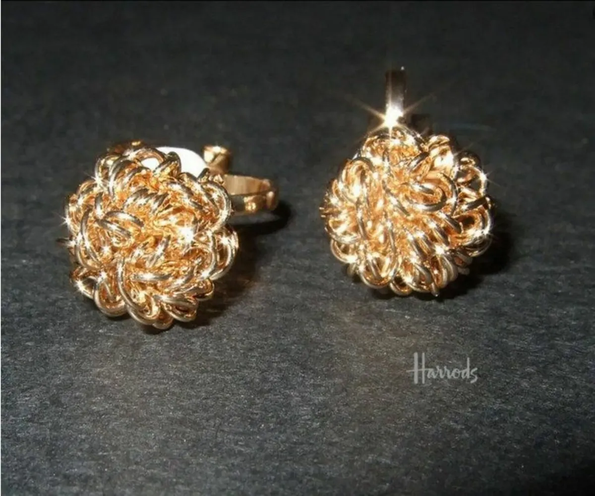 Vintage Harrods Clip-On Earrings - Image 4