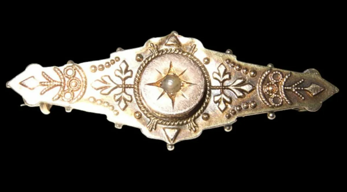 Vintage Hallmarked 9ct Gold Brooch / Tie Pin - Image 1
