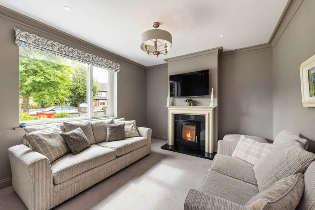 Couch suite, foot puff and cushions - Image 1