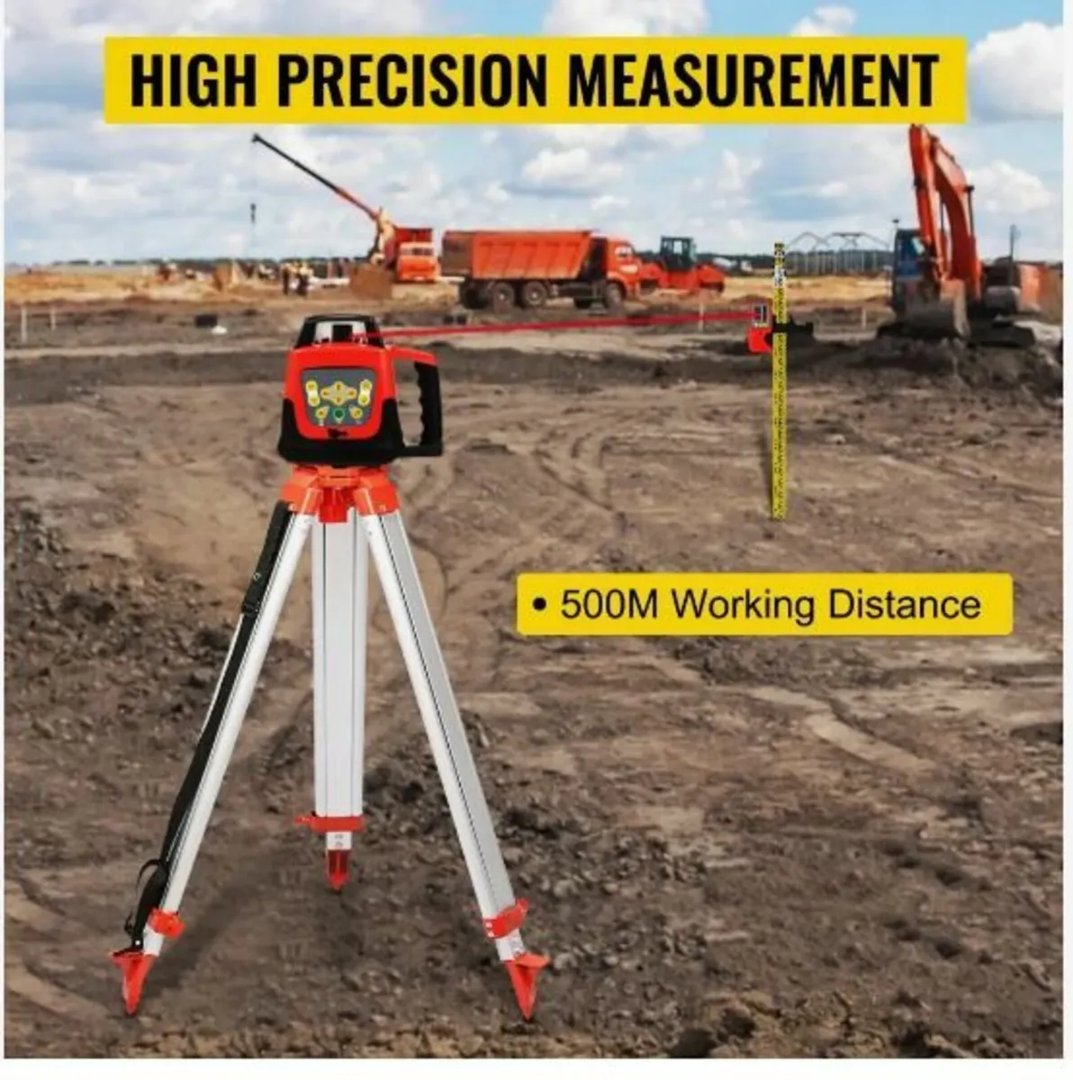 Red Rotary Laser Level Self Leveling Measuring - Image 2