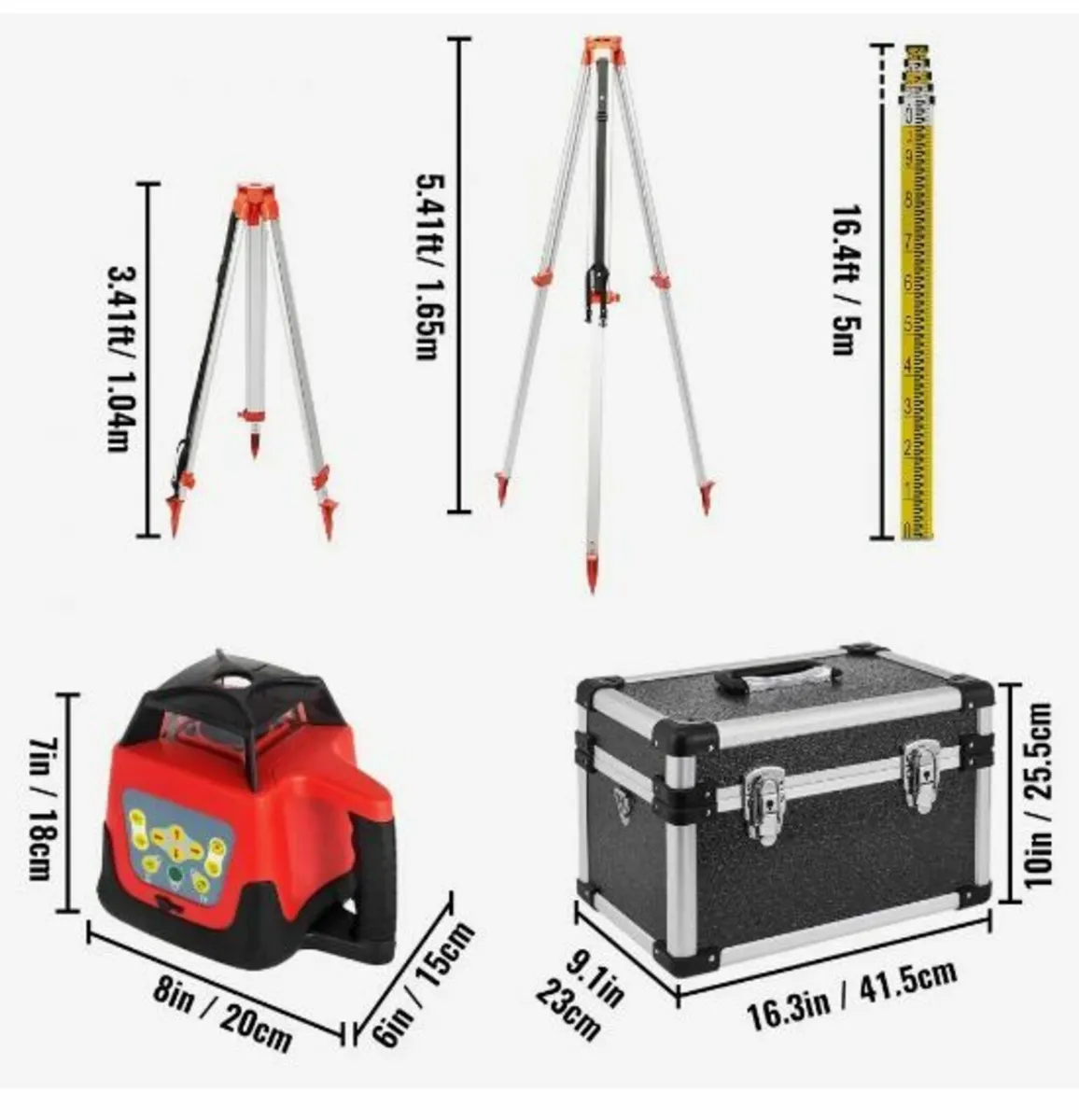 Red Rotary Laser Level Self Leveling Measuring - Image 3