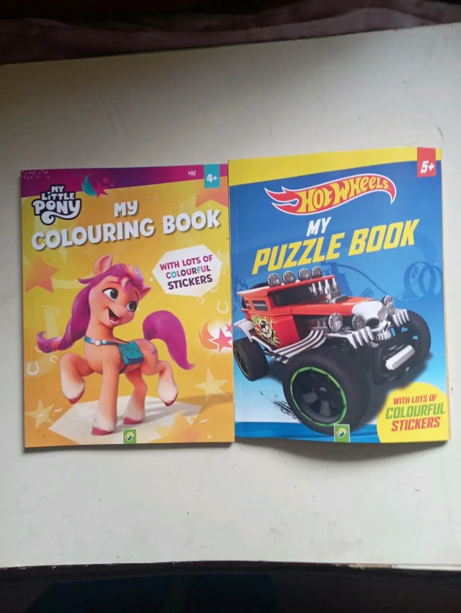 MY LITTLE PONY COLOURING BOOK PLUS HOT WHEELS BOOK - Image 1