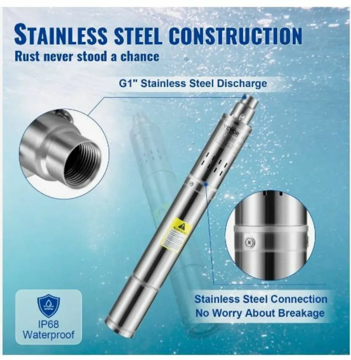 Deep Well Submersible Pump, 550W - Image 4