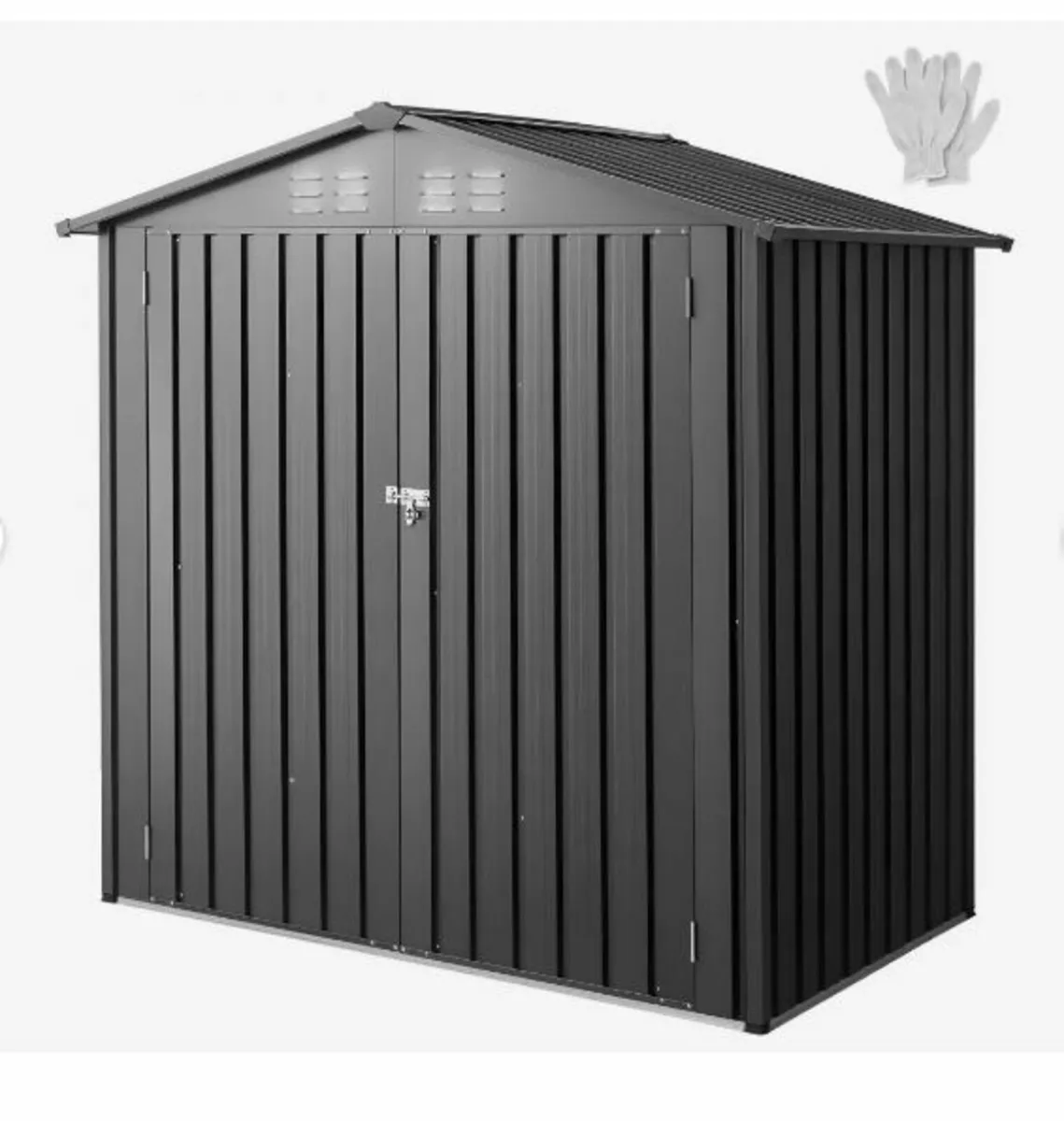 1860 x 1210 x 1841 mm Metal Garden Shed - Image 1