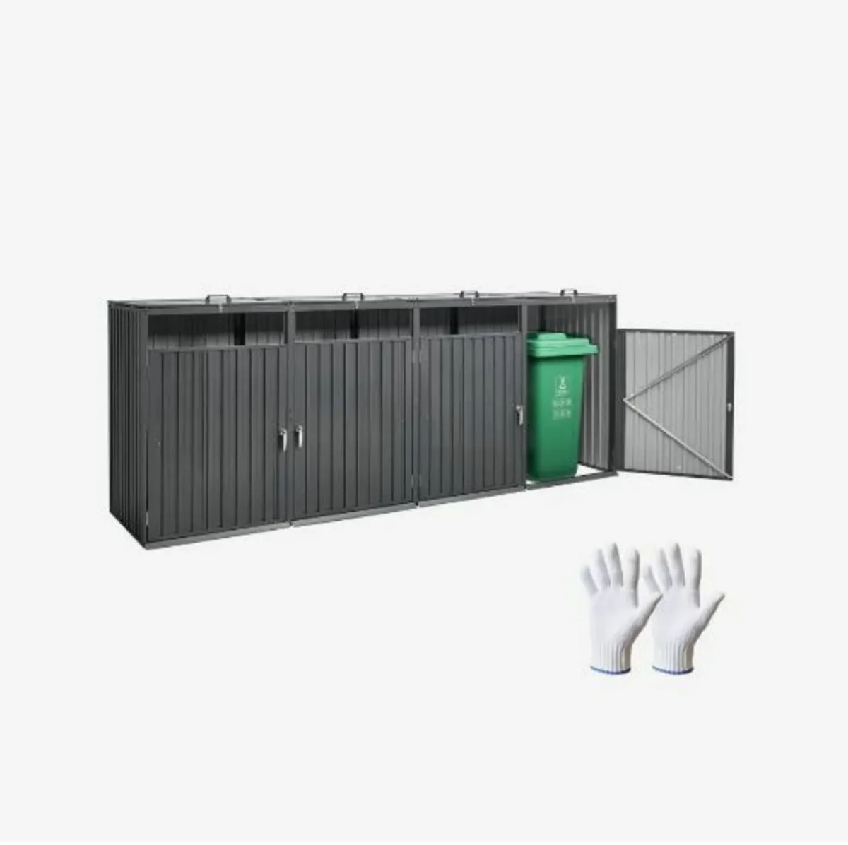 Trash Can Storage, 4 x 52.79 Gal Trash Bin Storage - Image 1