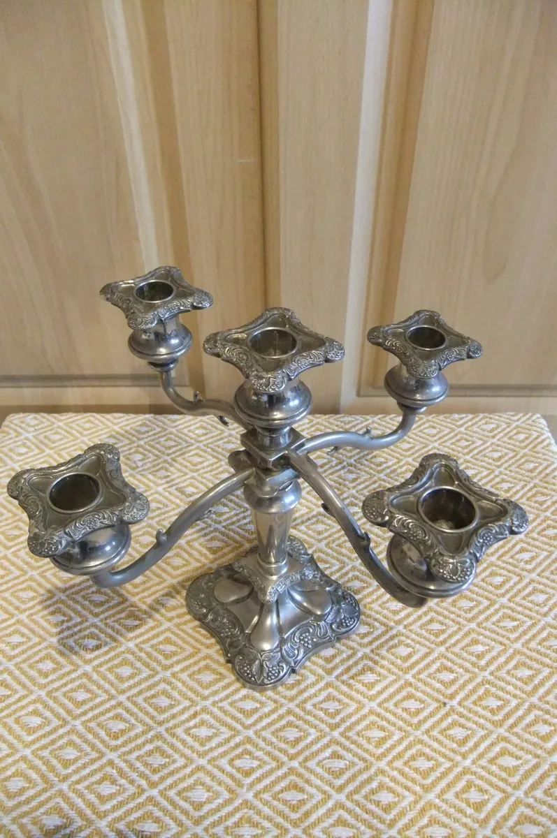 Victorian Decorative Candelabra, UK Silver Plate - Image 1