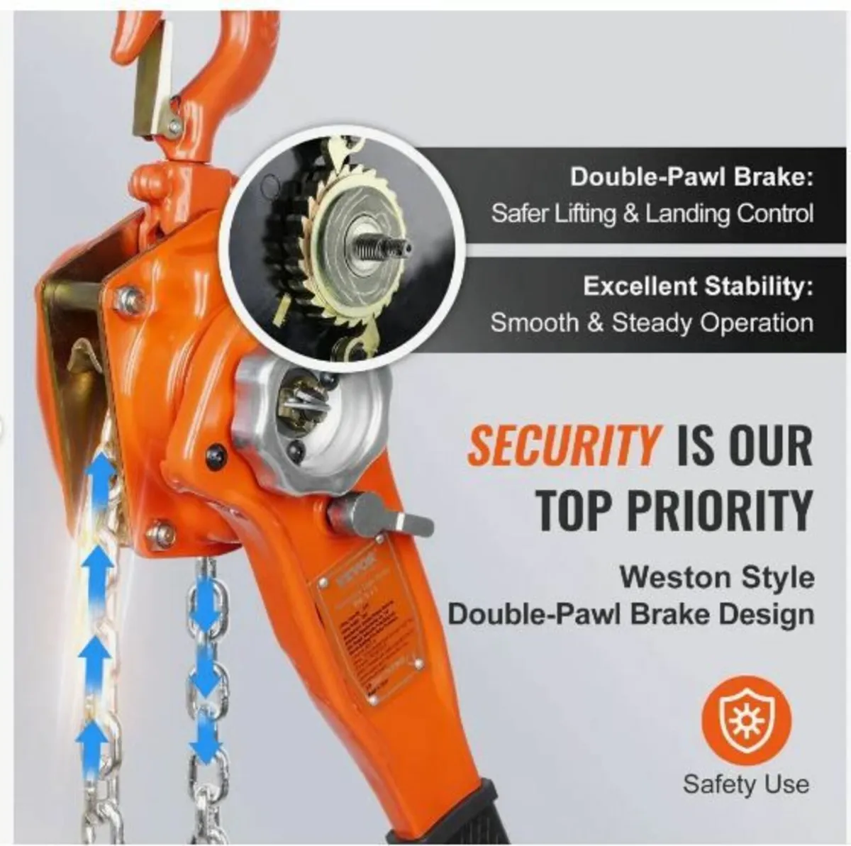 Manual Lever Chain Hoist, 3/4 Ton - Image 3