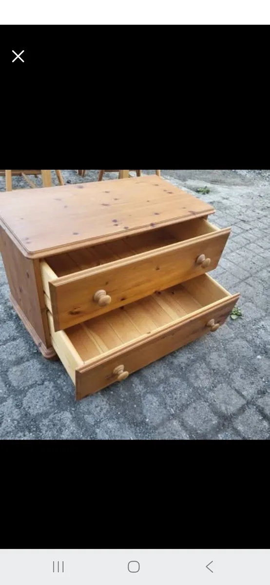 Solid wood 2 drawer dresser