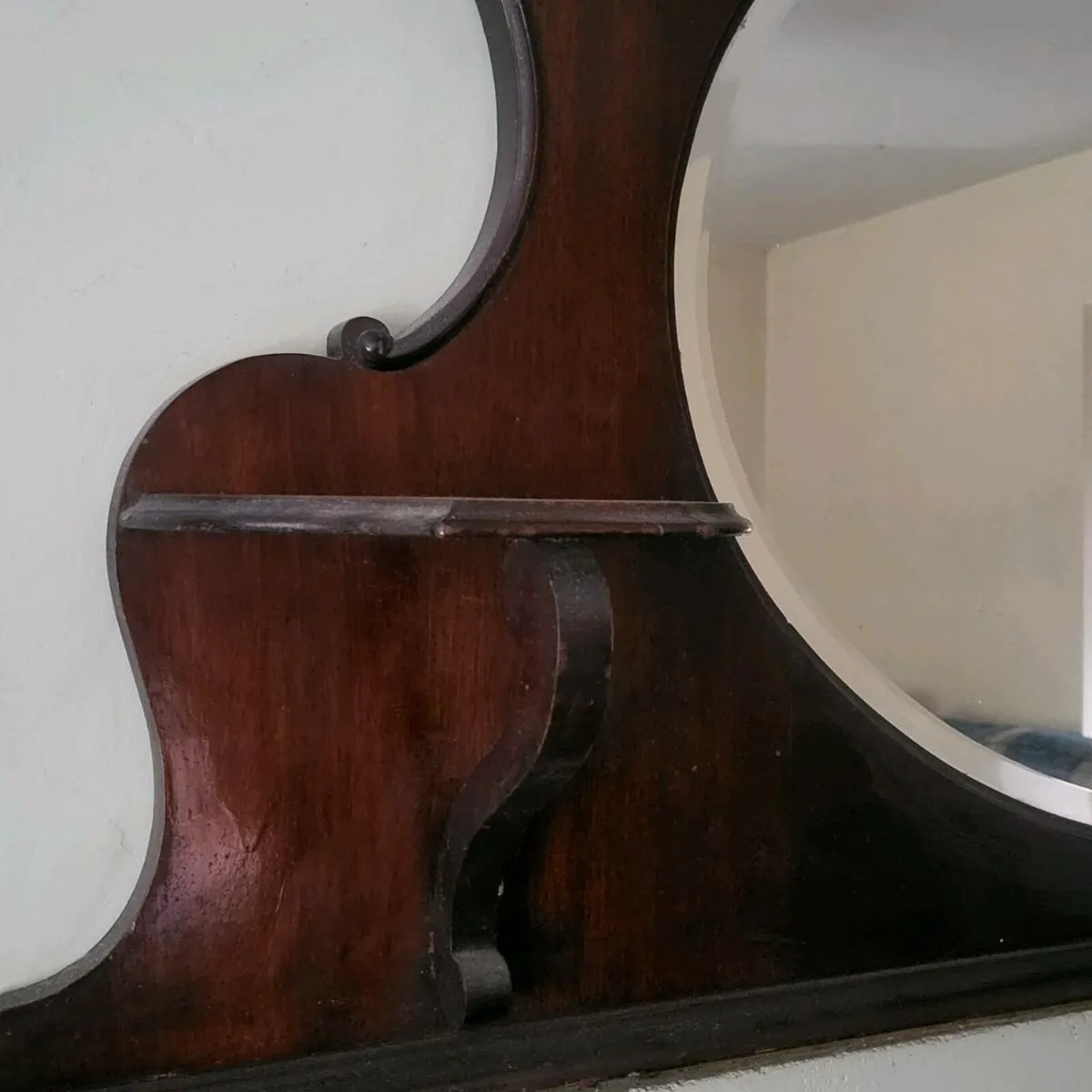 Antique solid wood mirror - Image 3