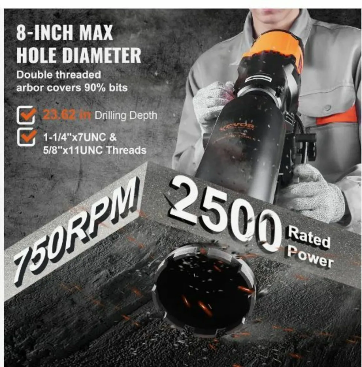 Wet&Dry Diamond Core Drill Machine - Image 2