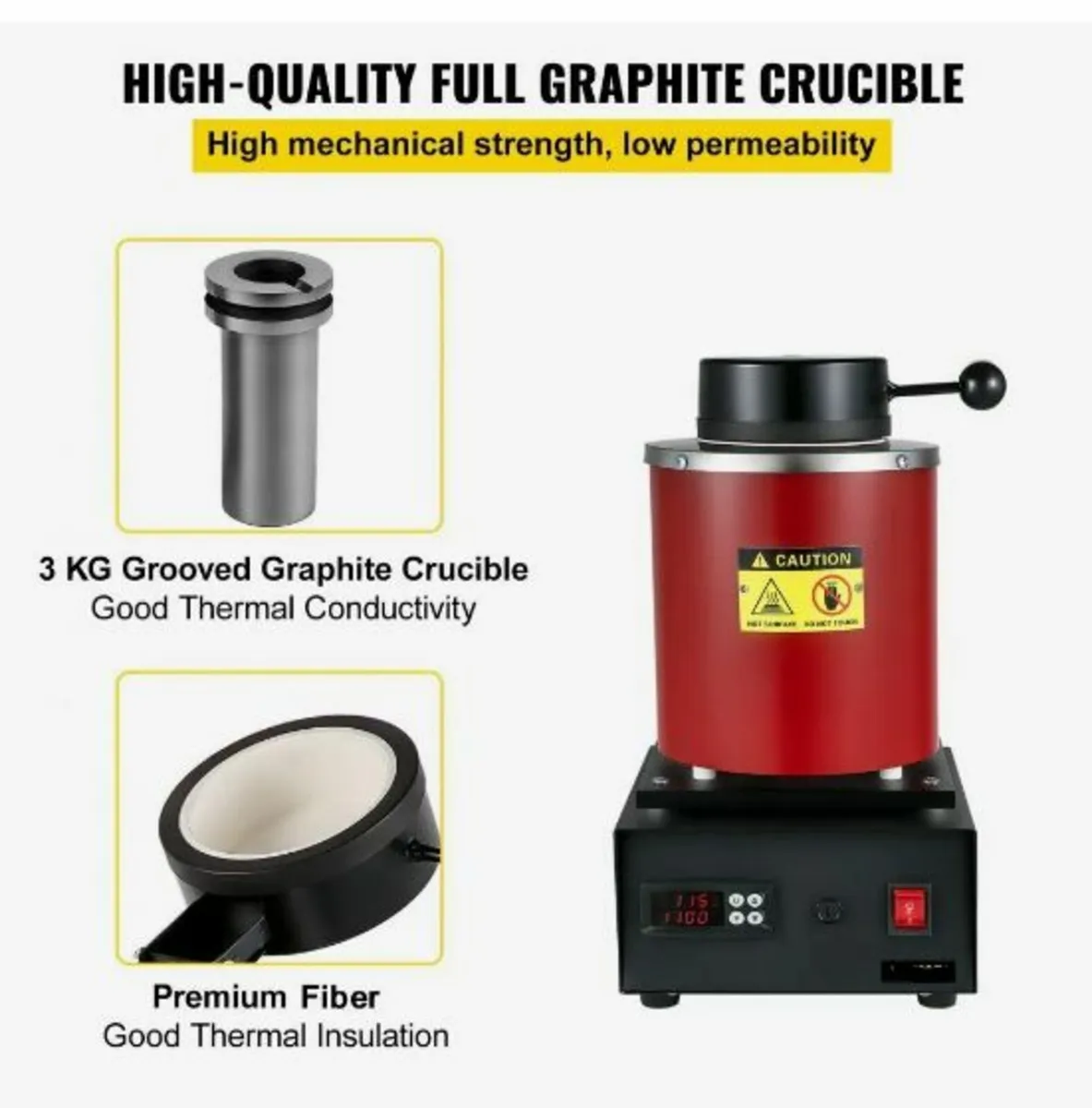 Electric Melting Furnace, 3KG Digital - Image 3