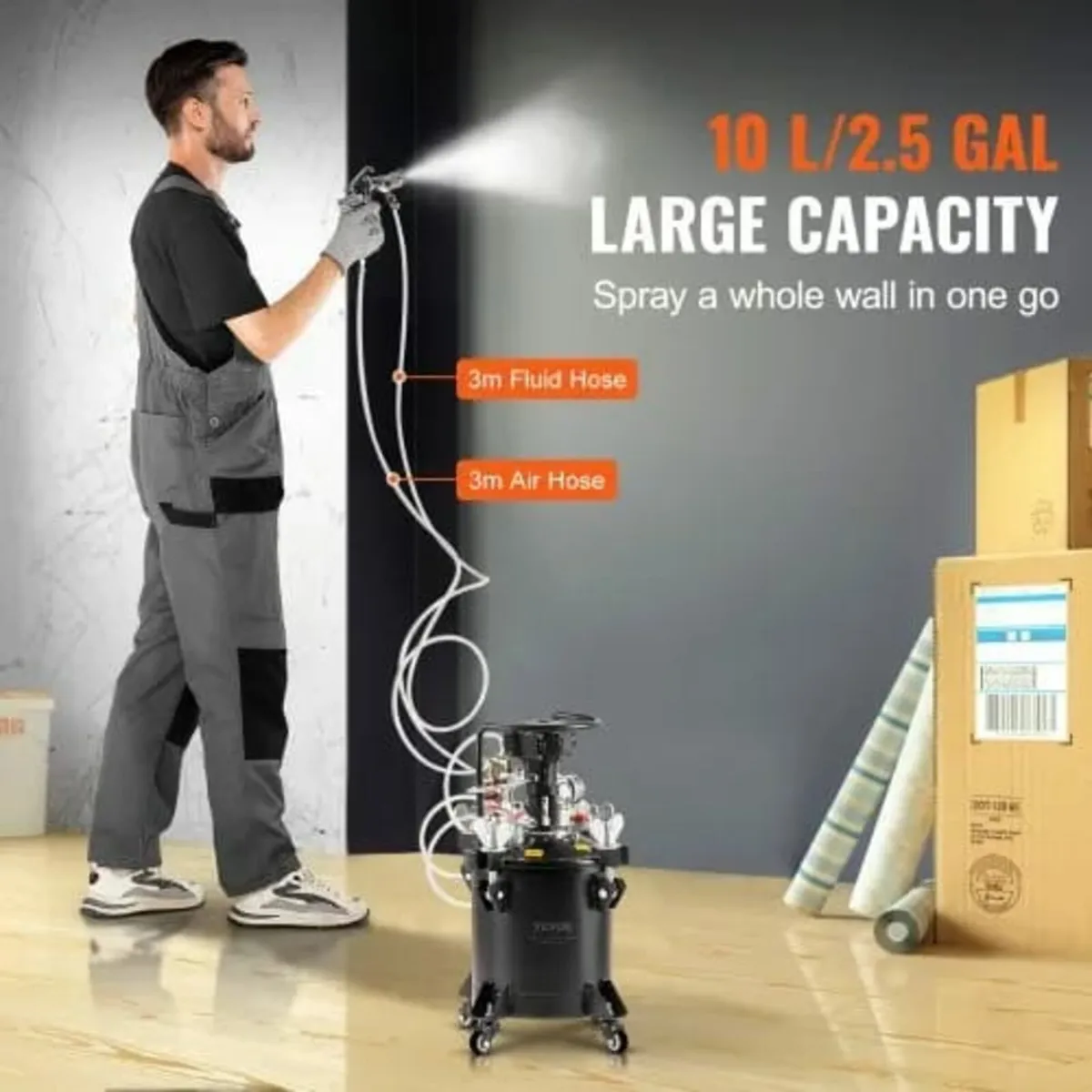 Spray Paint Pressure Pot, 10 L/2.5 gal Fully Autom - Image 4