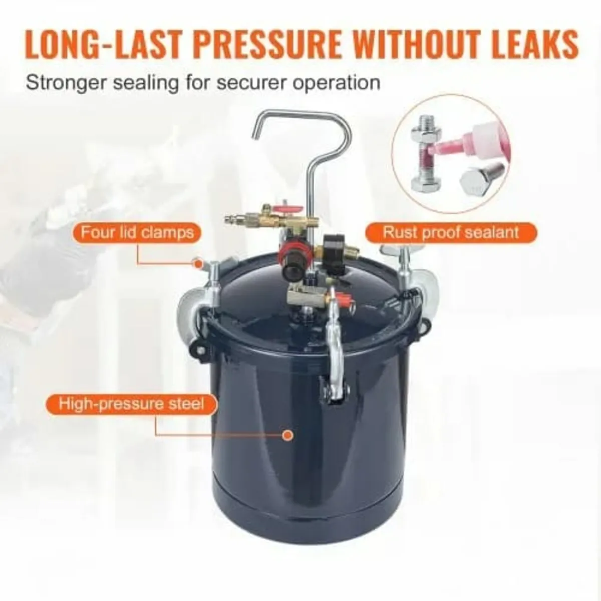 Spray Paint Pressure Pot Tank, 10L/2.5gal Air Pain - Image 3