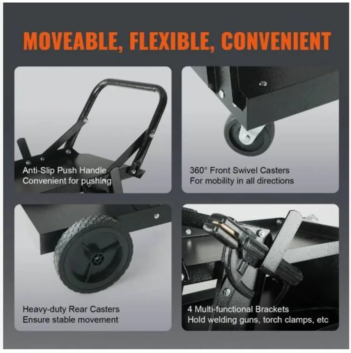 Welding Cart, 3-Tier Heavy Duty Welder - Image 4
