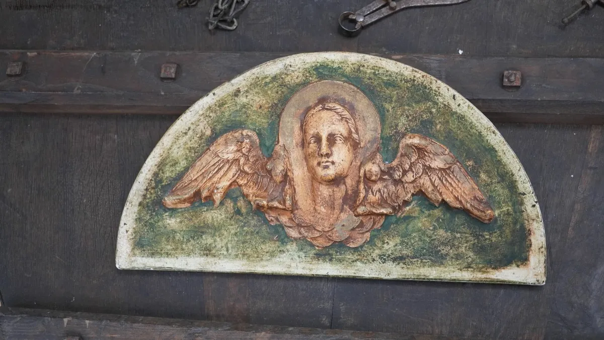 Vintage “Seraphim Demi-Lune” Wall Plaque - Image 1