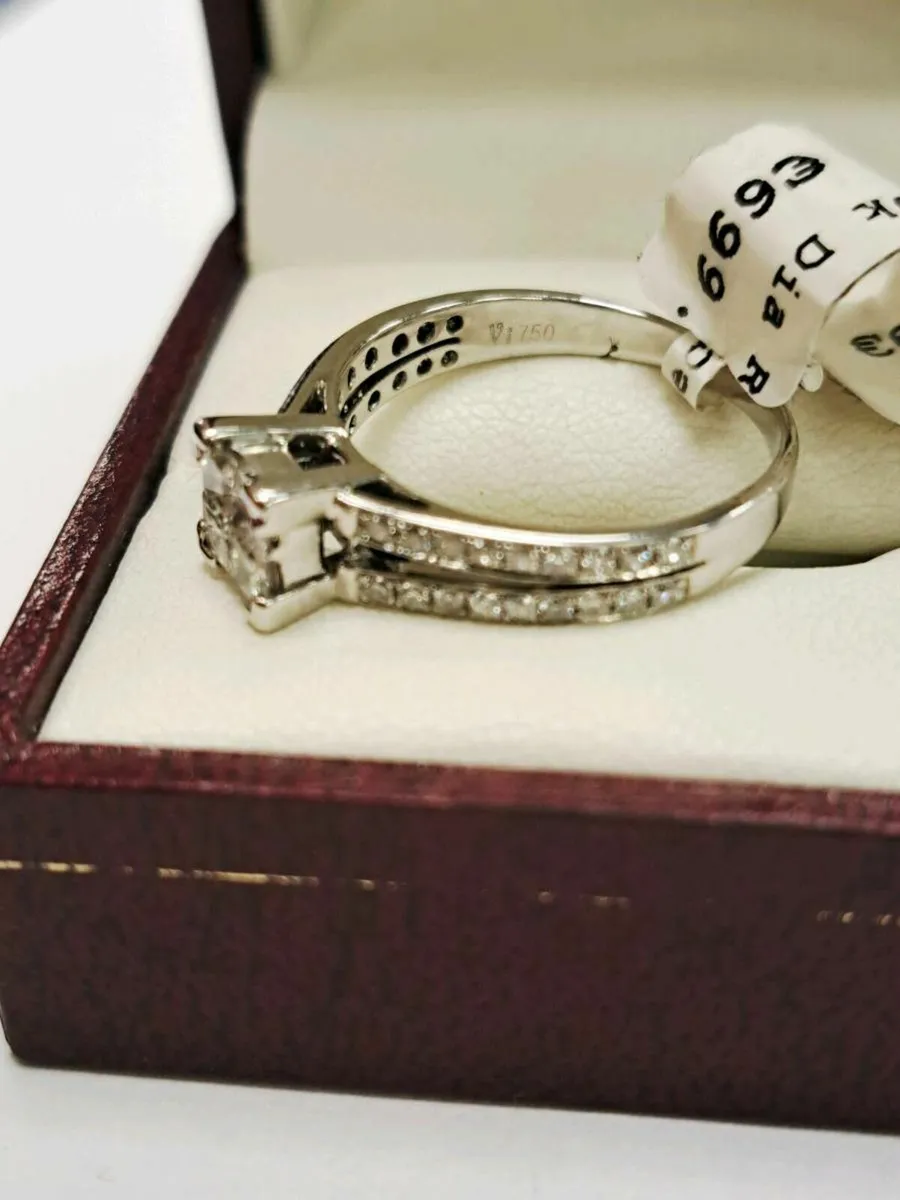 9K White Gold Diamond Ring 9CT - Image 3