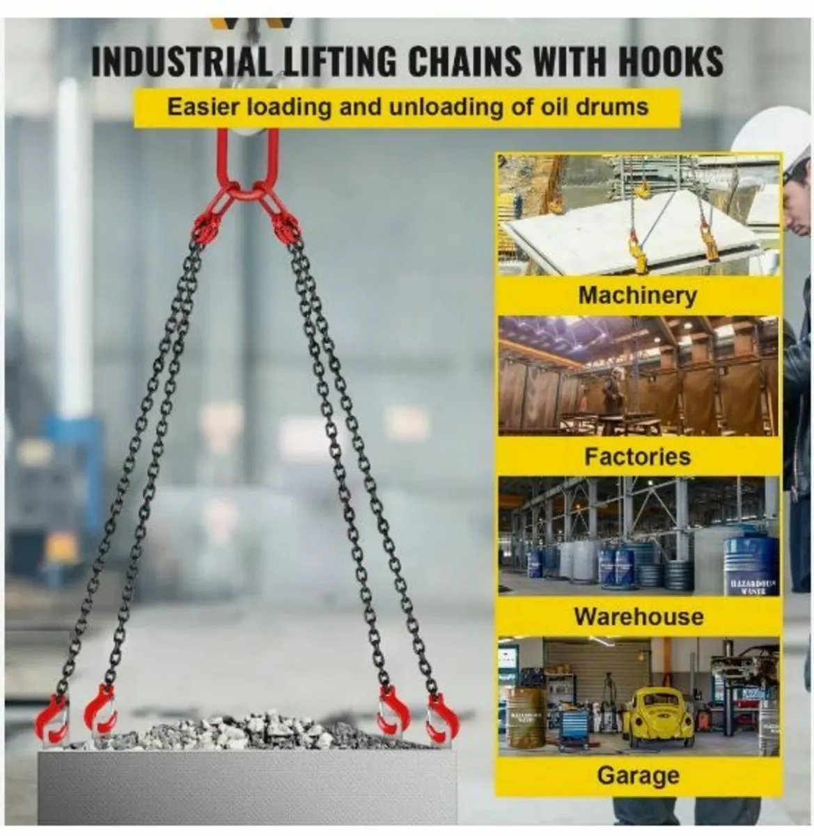 Chain Sling, 5/16 inch x 5 ft Lifting - Image 2