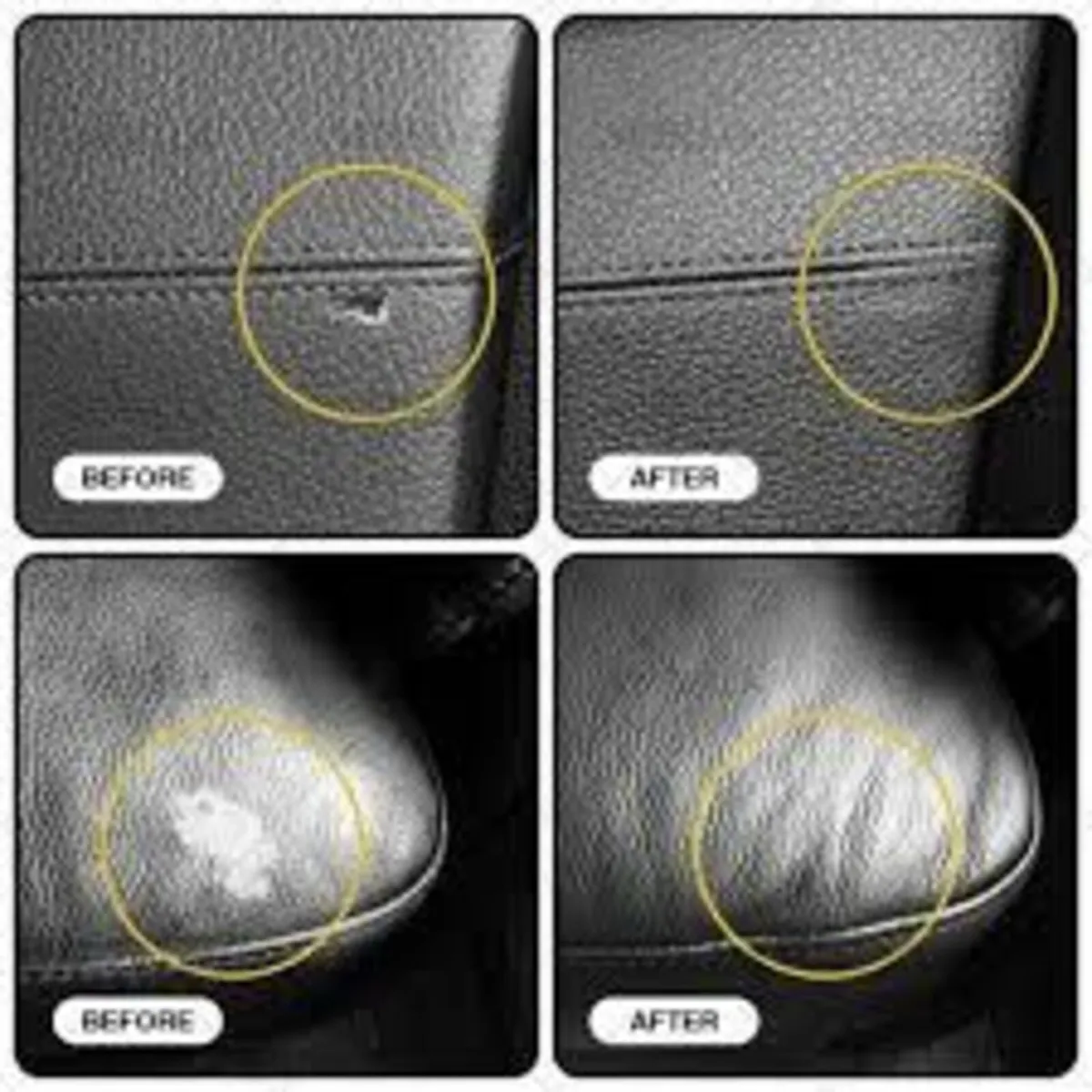 DIY Black Leather Worn Dash Seat Filler Repair Kit - Image 4