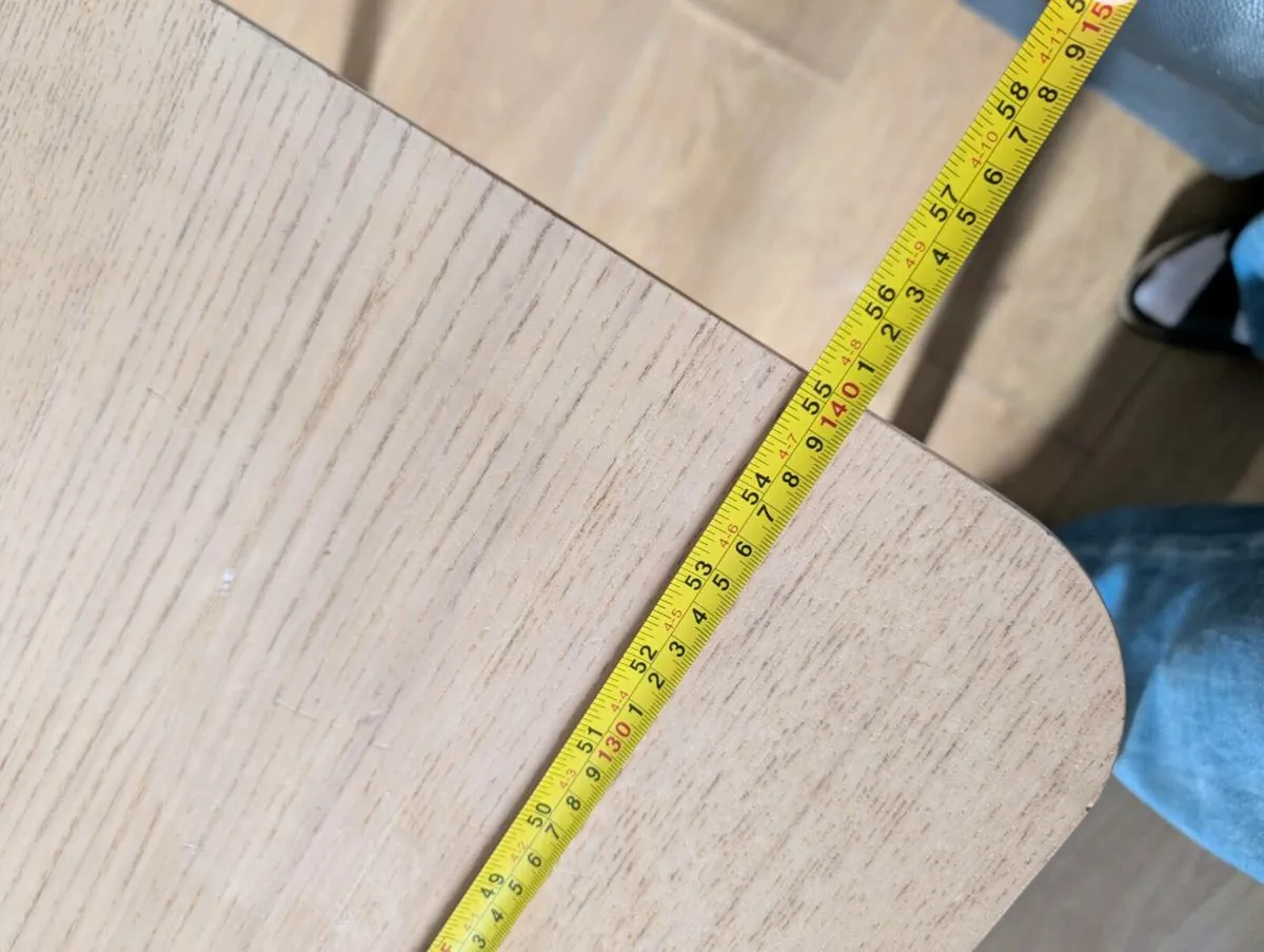 Large Lisabo Ash Veneer Kitchen Table - Image 3