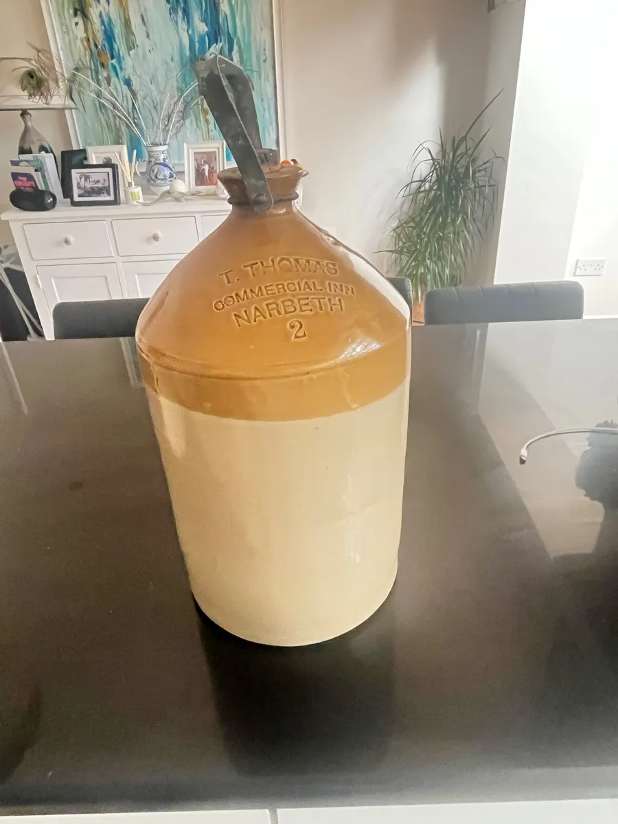 2 large Vintage whiskey ceramic jug - Image 4