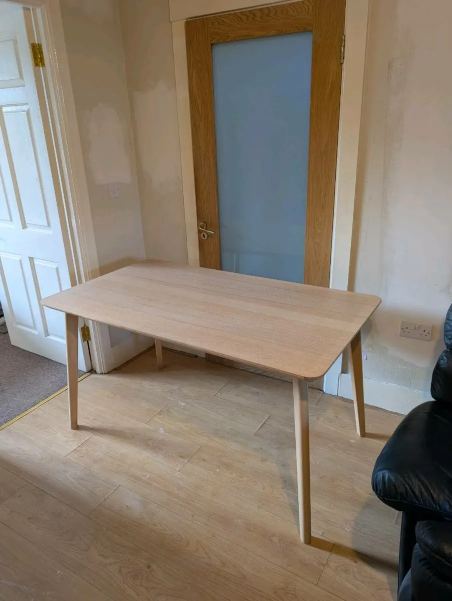 Large Lisabo Ash Veneer Kitchen Table - Image 1