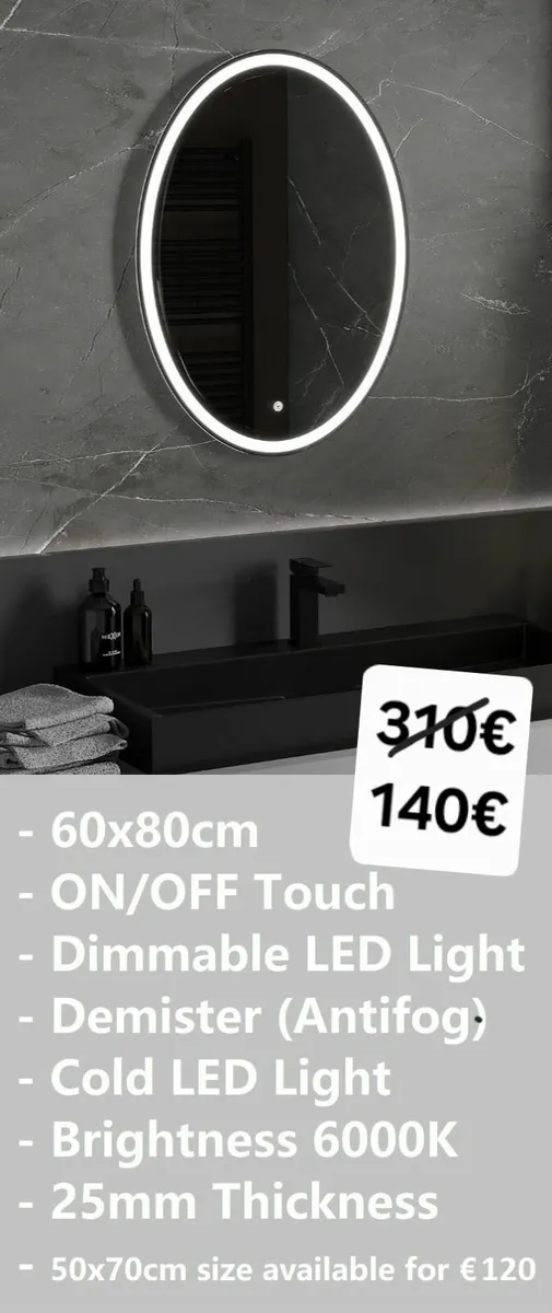 LED Bathroom Mirror - Image 1