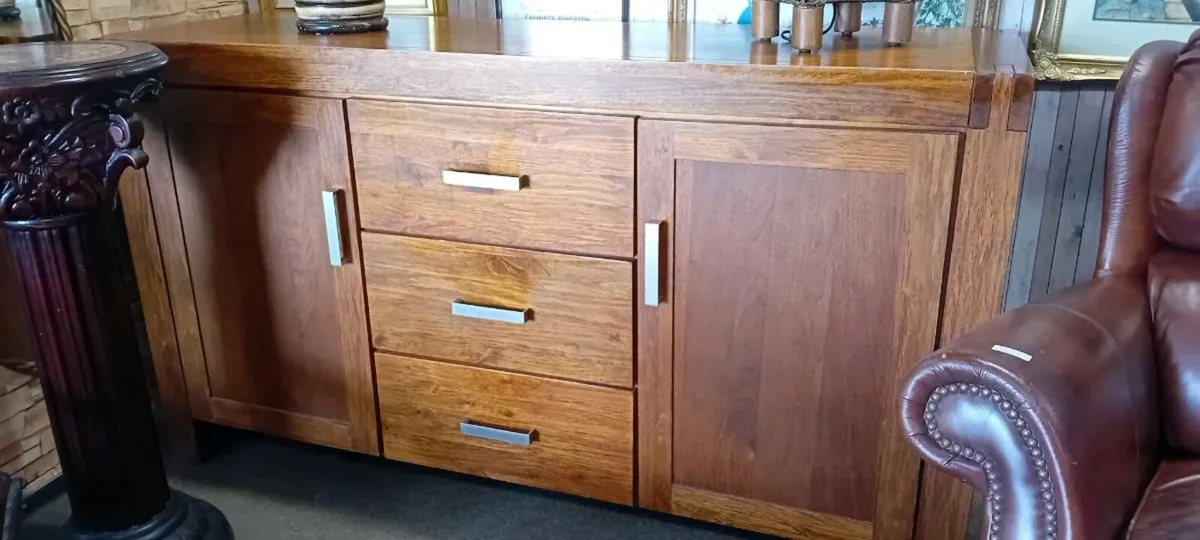 Large Hardwood Sideboard - Image 1