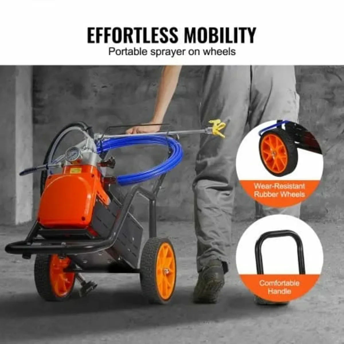 Diaphragm Airless Paint Sprayer, 900 W Efficiency - Image 3