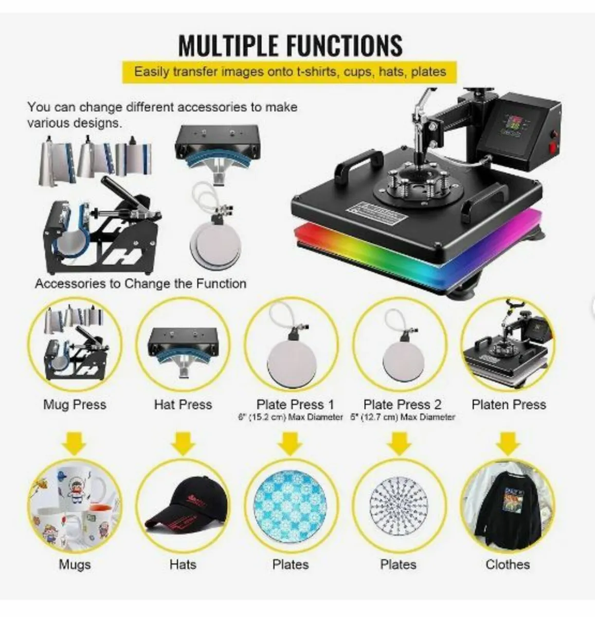 Heat Press 8 in 1 Heat Press Machine 38x38cm - Image 4