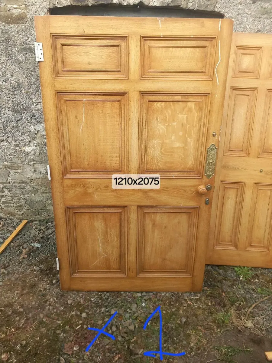 Large antique interior doors - Image 1