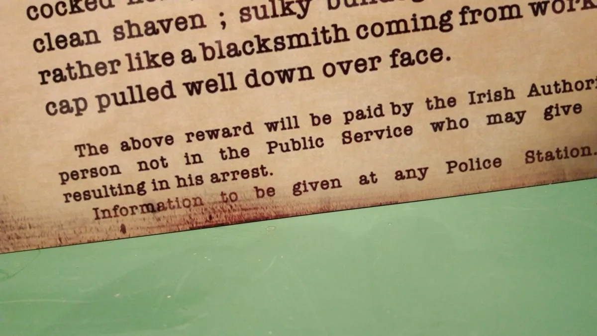 Dan Breen reward poster tin metal sign - Image 4