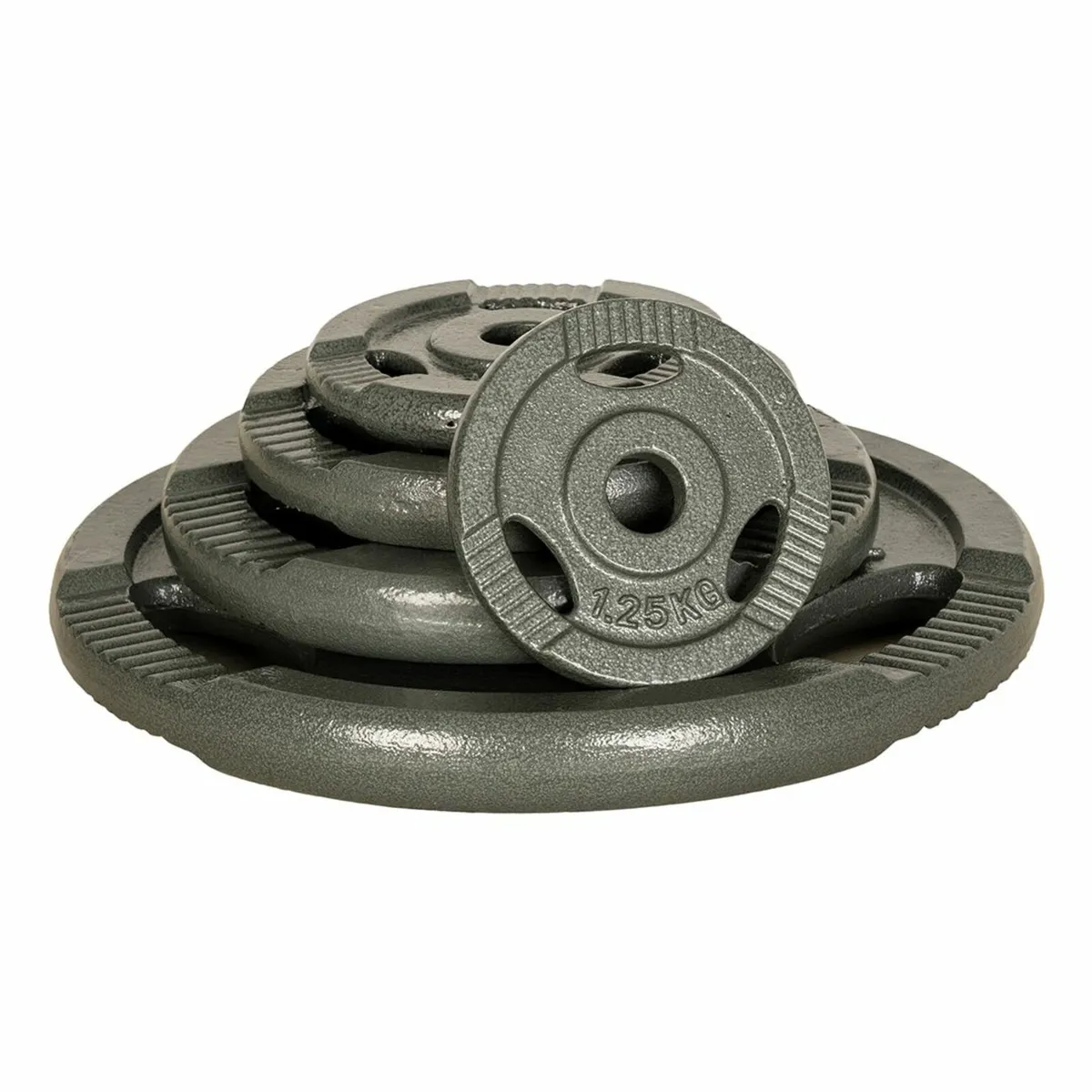 1" Standard Cast Iron Tri Grip Weight Plates(Pair) - Image 2
