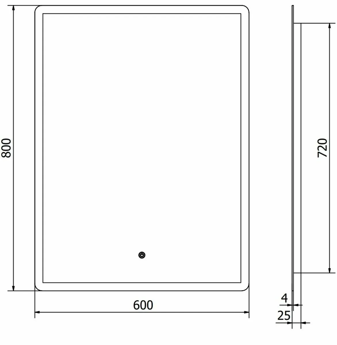 LED Bathroom Mirror Demister Antifog 60x80cm - Image 3