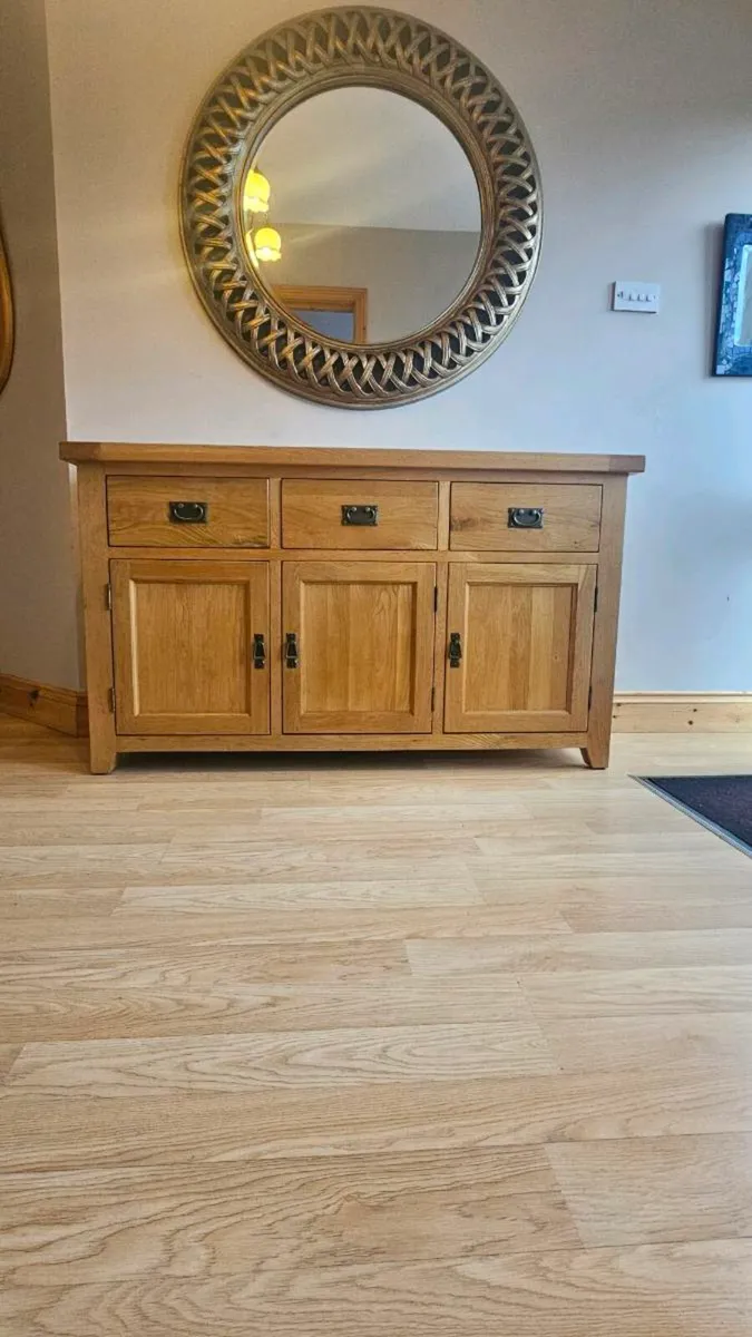 Solid Oak Cupboard Dresser - Image 1