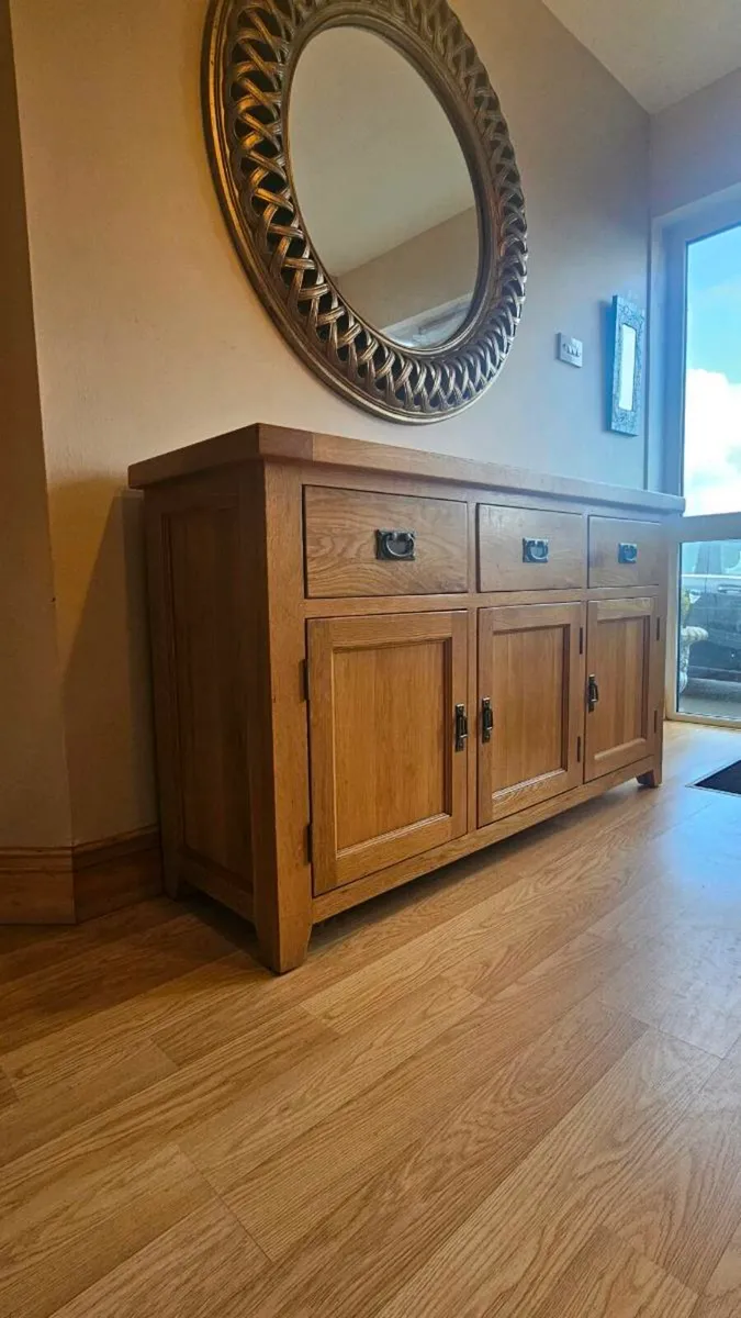 Solid Oak Cupboard Dresser - Image 3