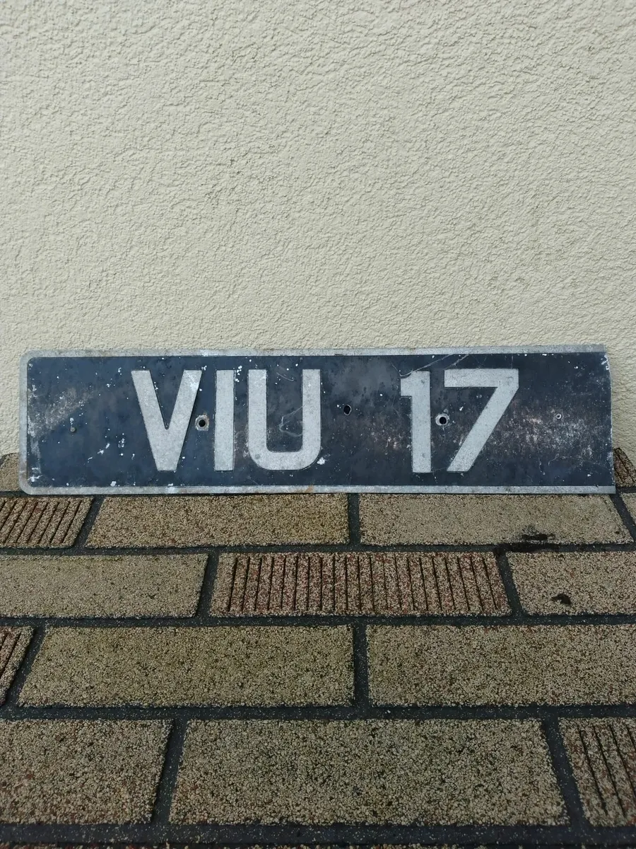 Vintage Irish Reg plate + badges - Image 1