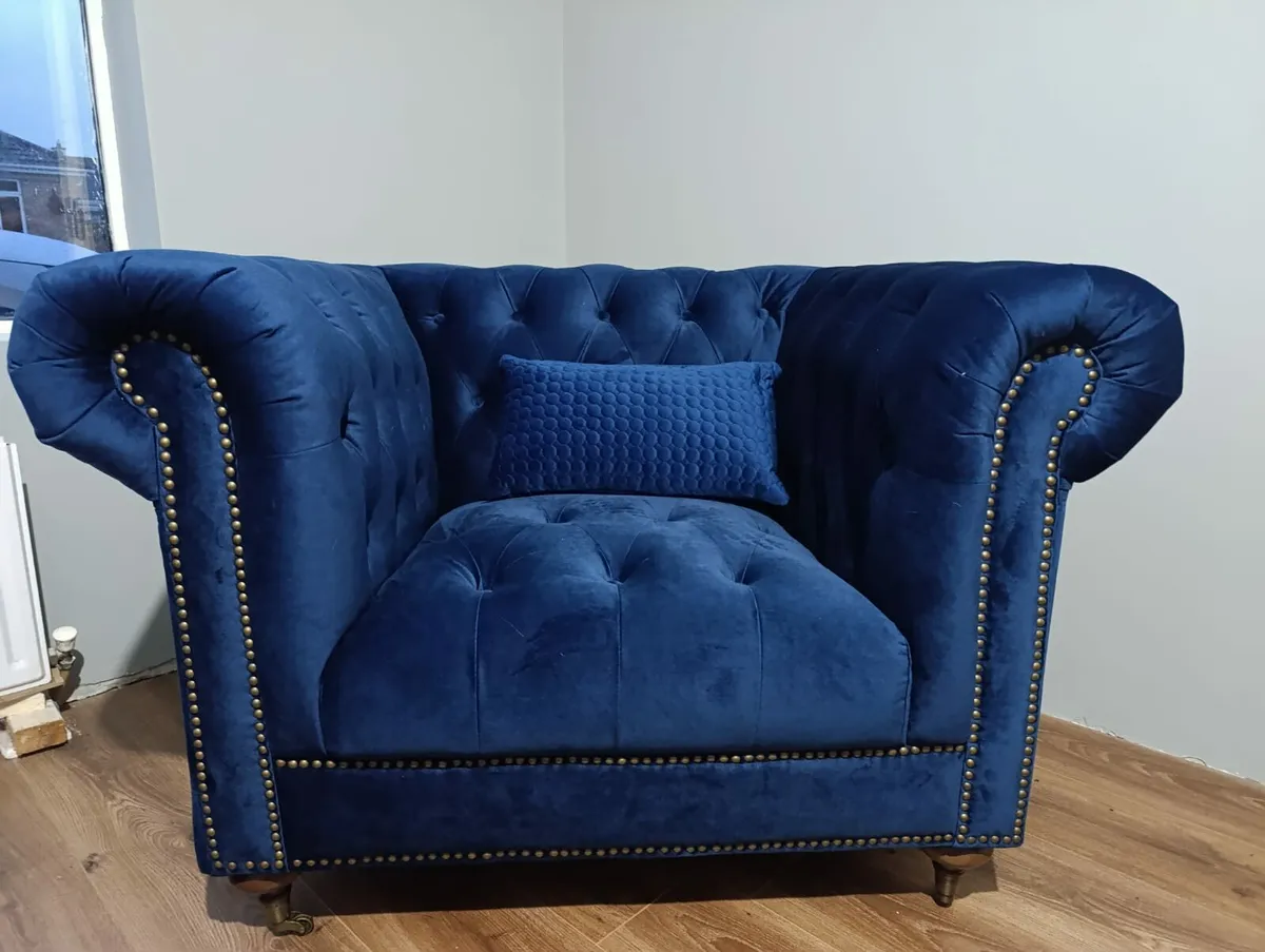 Sofa, armchair and footstool - Image 4