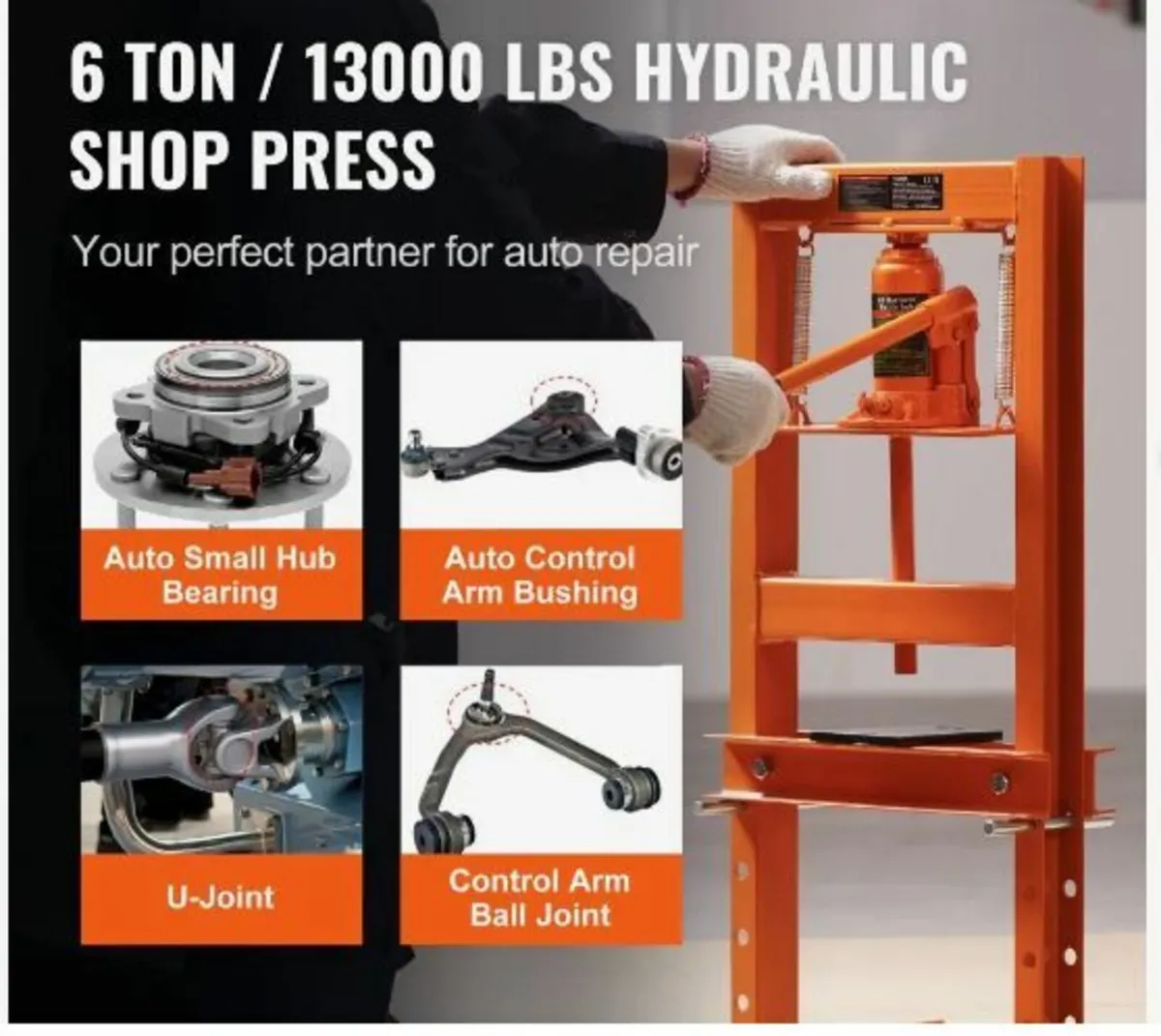 Hydraulic Shop Press 6 Ton with Press - Image 2