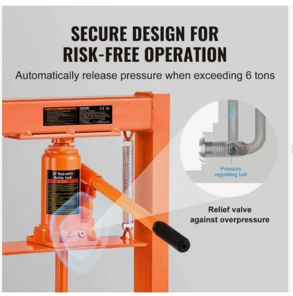 Hydraulic Shop Press 6 Ton with Press - Image 3