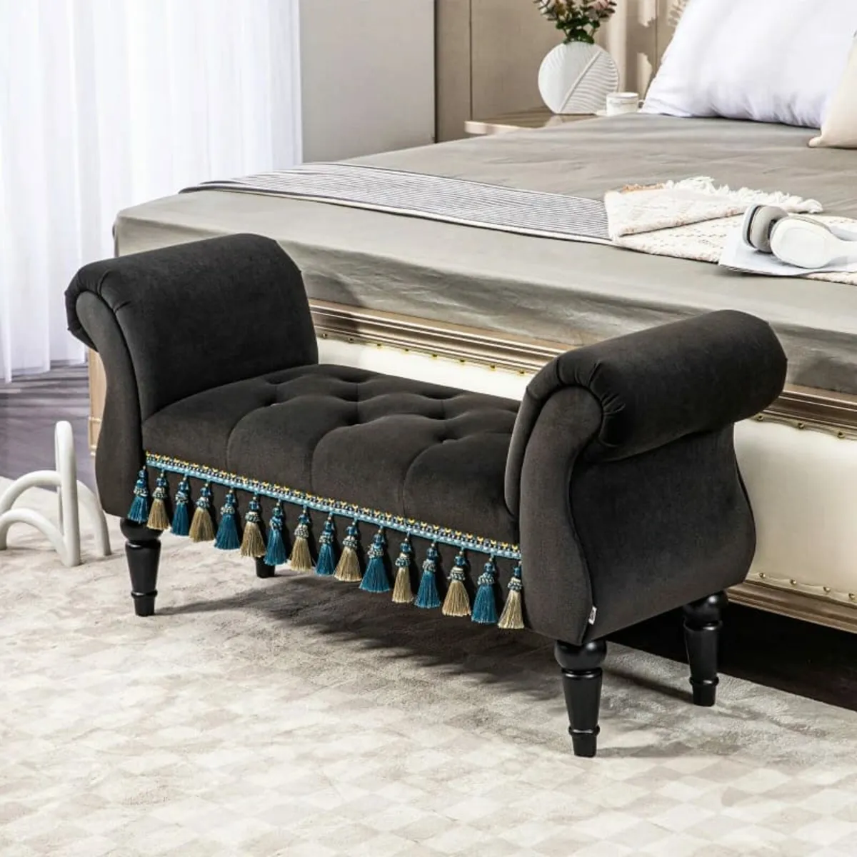 Upholstered Bench, Seat Bench, Vintage Design, up - Image 1