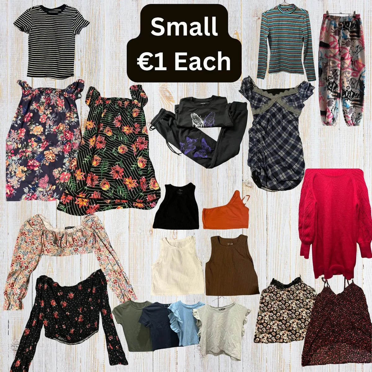 womens size 8 dresses tops trousers hoodies - Image 1